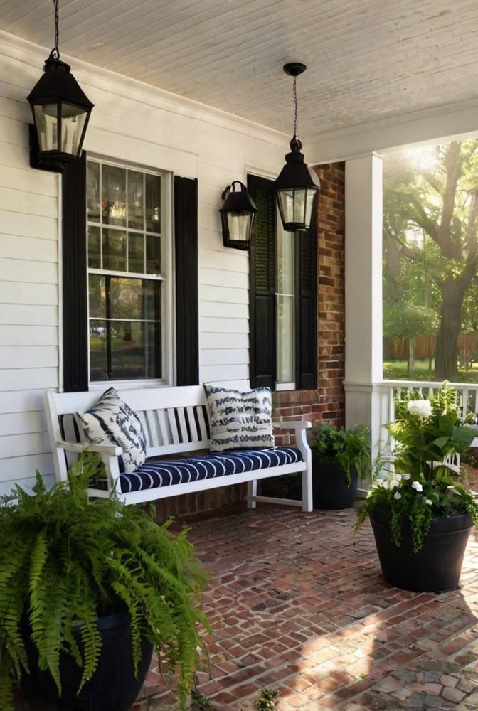 8. Classic Southern Porch with Rocking Chairs