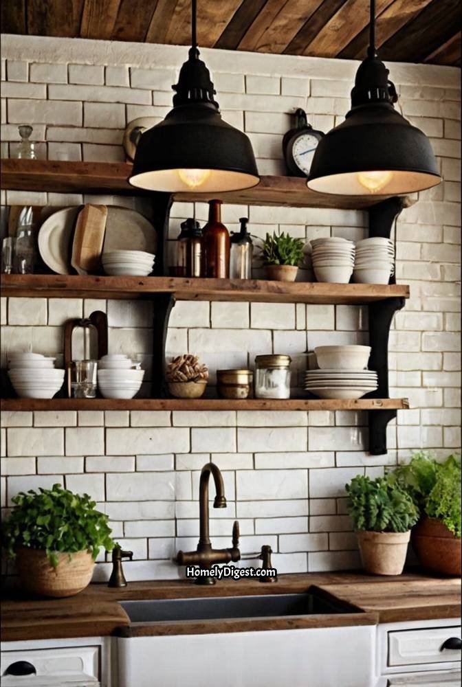 9. Farmhouse Kitchen with Reclaimed Wood Elements