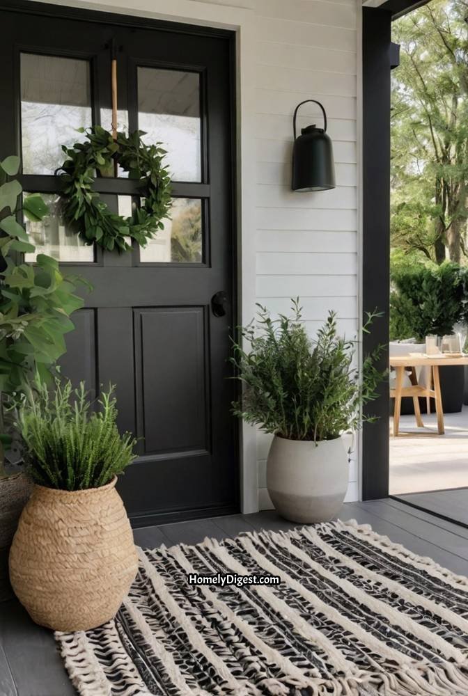 9. Scandinavian Porch with Neutral Tones