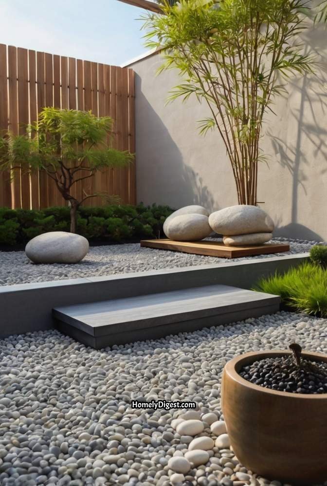 11. Patio with Pebble and Stepping Stone Design 1