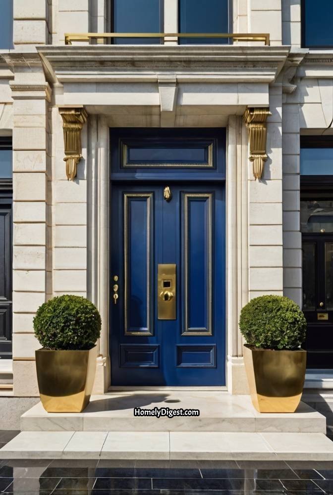 11. Sapphire Blue Door with Gold Hardware 1