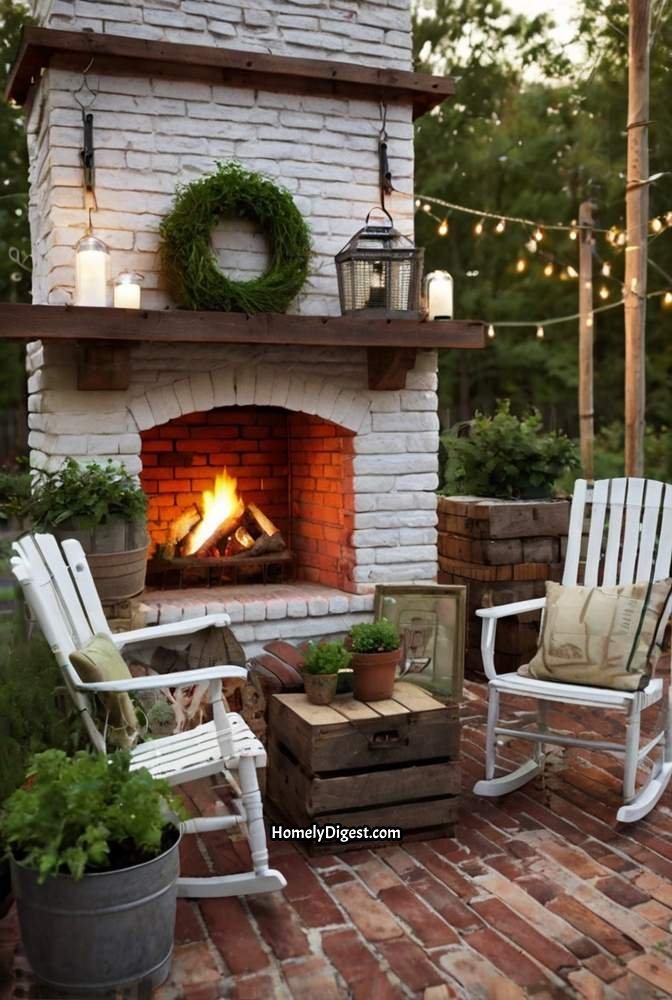12. Farmhouse Patio with Reclaimed Brick Pavers 1