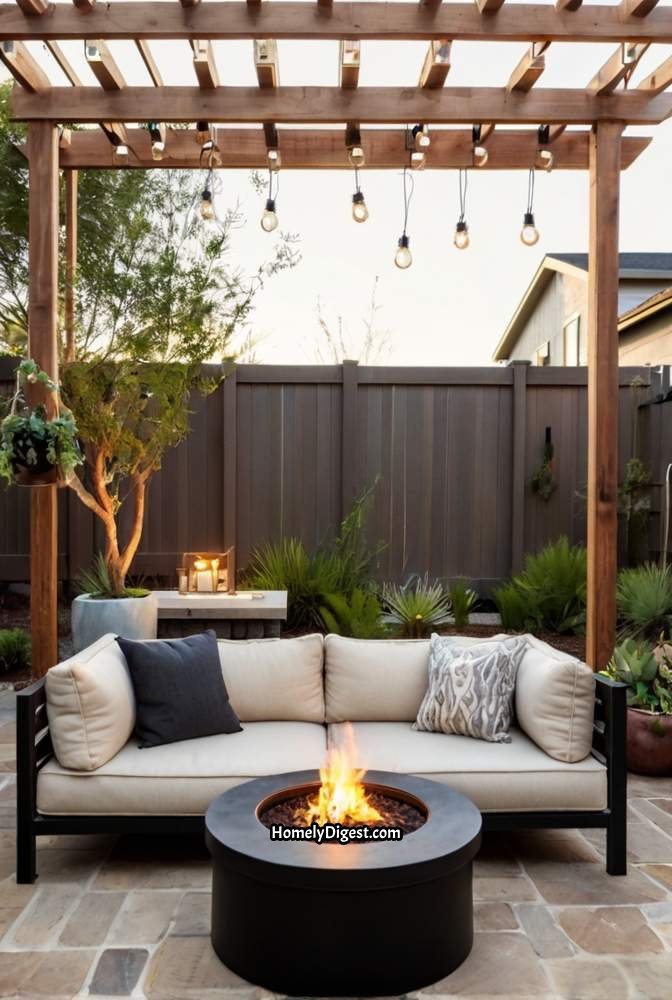 14. Patio with Limestone Pavers and a Fire Pit 1