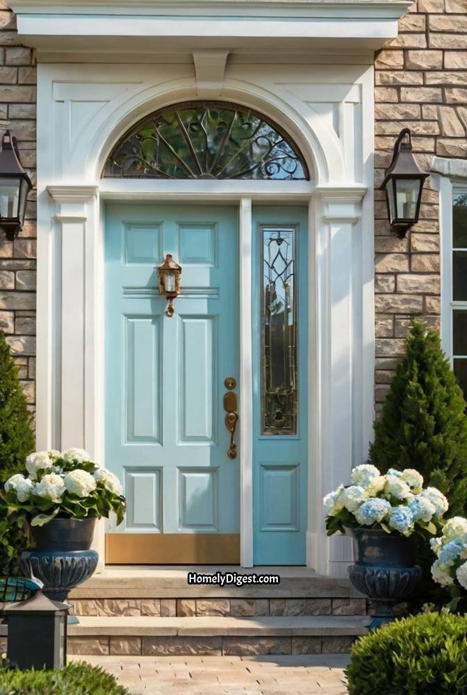 14. Robins Egg Blue Door with Whi 1