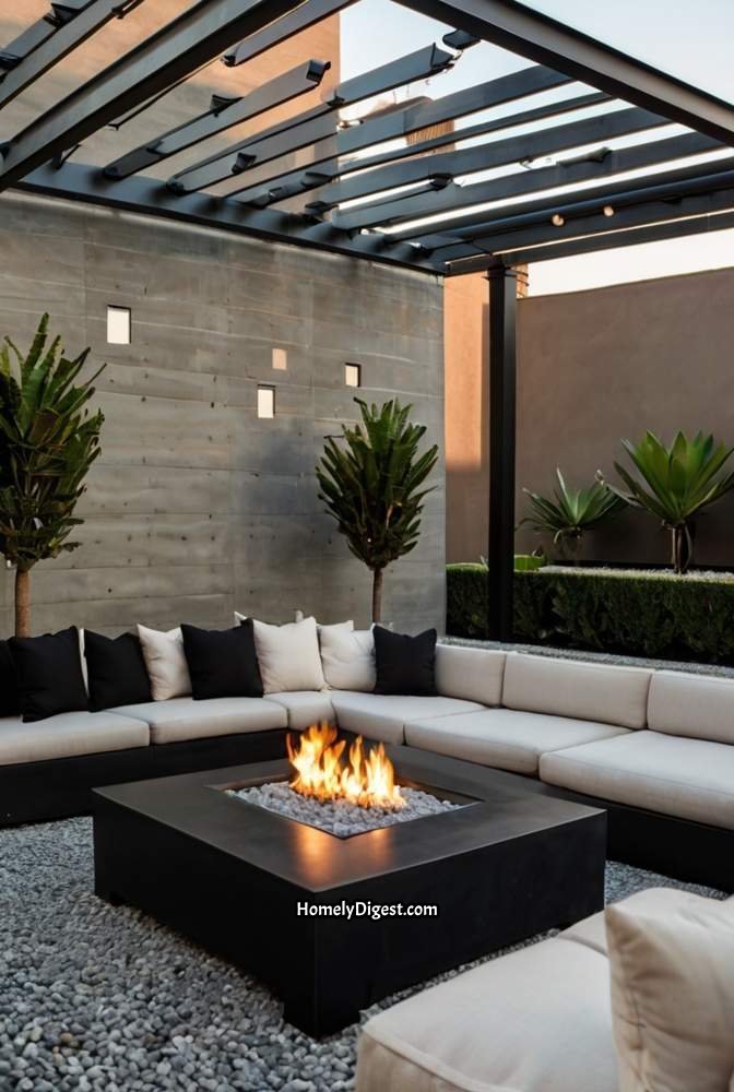 16. Modern Patio with Polished Concrete Pavers 1