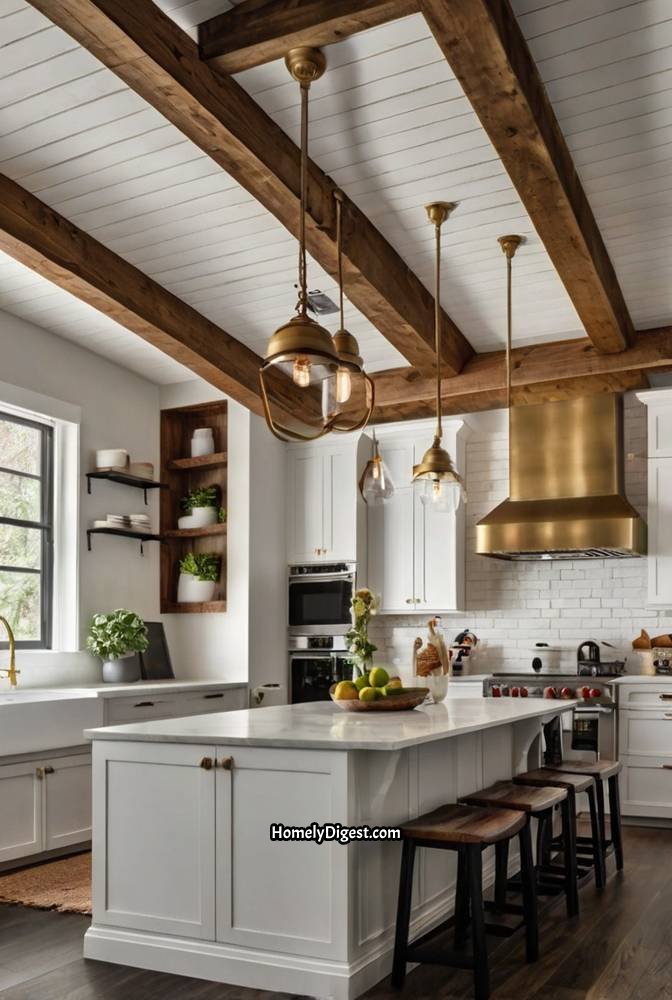 16. Open Concept Farmhouse Kitchen with a Living Area 1