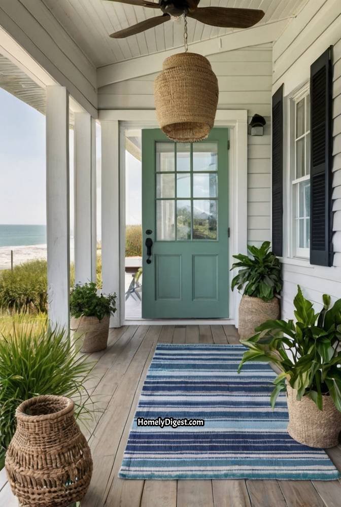 17. Pale Green Door with Coastal Vibes 1