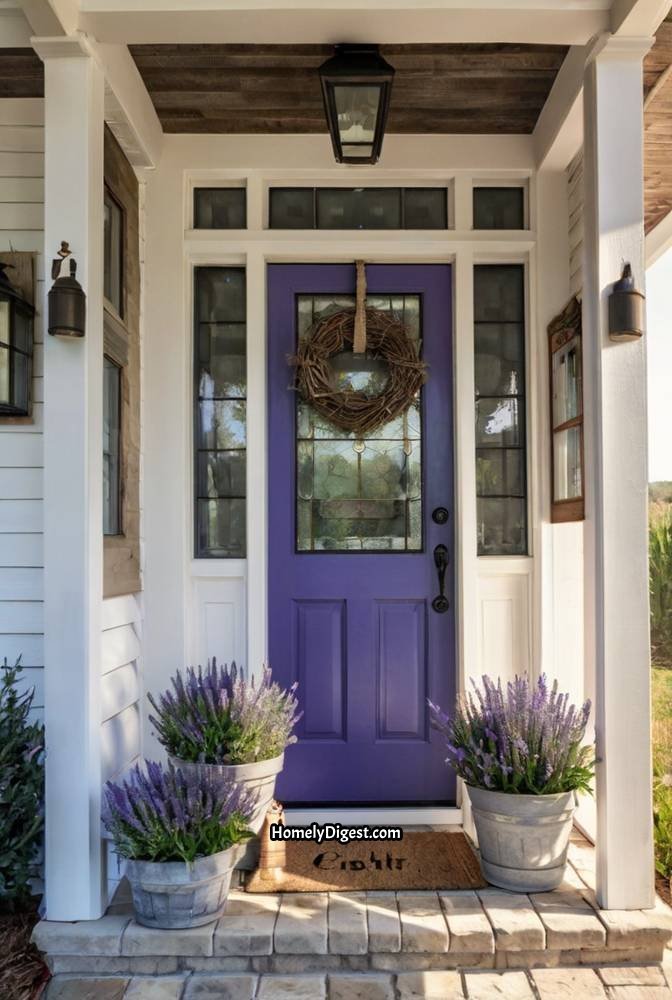 19. Electric Indigo Door with Vintage Charm 3
