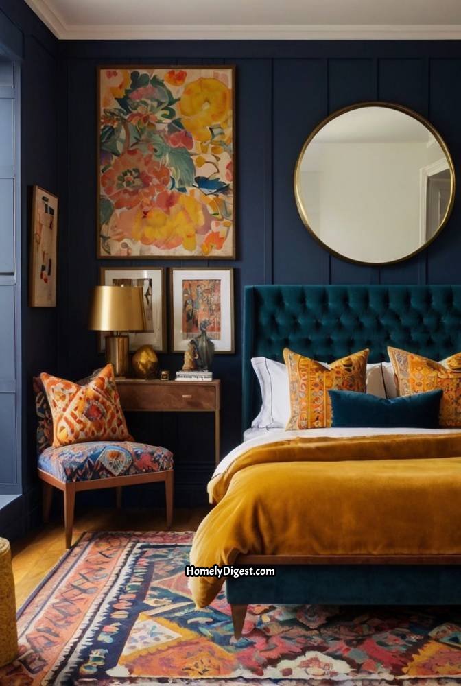 24. Eclectic Bedroom with Bold Patterns 1
