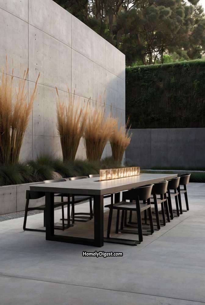 8. Minimalist Patio with Large Concrete Pavers 1