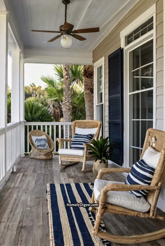 9. Refreshing Coastal Porch with Nautical Accents 1